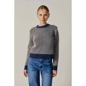 NEW DÈLUC prunus sweater in bluemarine ecru